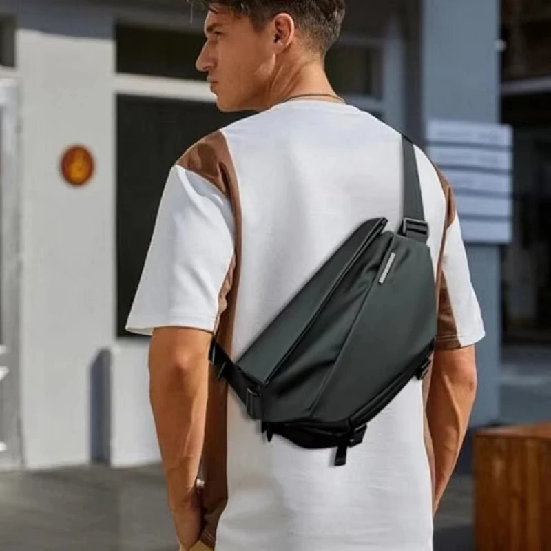 Waterproof Men's Sling Bag - Stylish Casual Crossbody Shoulder Bag for Travel & Work Essentials