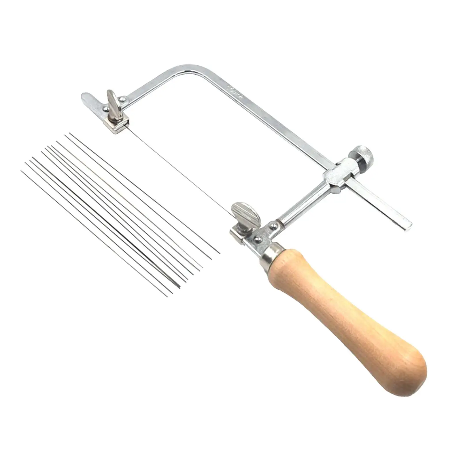 

Jewelers Saw Wood Handle Handle Tool with 12 Saw Blade Jewelry Carved Jewelry Making Tool Hobby Crafts DIY C Shape Saw Frame