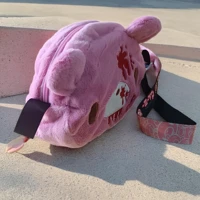 Gloomy Bear plush crossbody bag: Pink, cute - edgy with “blood - splatter” details. A fun, unique pick for fans. - Image 3