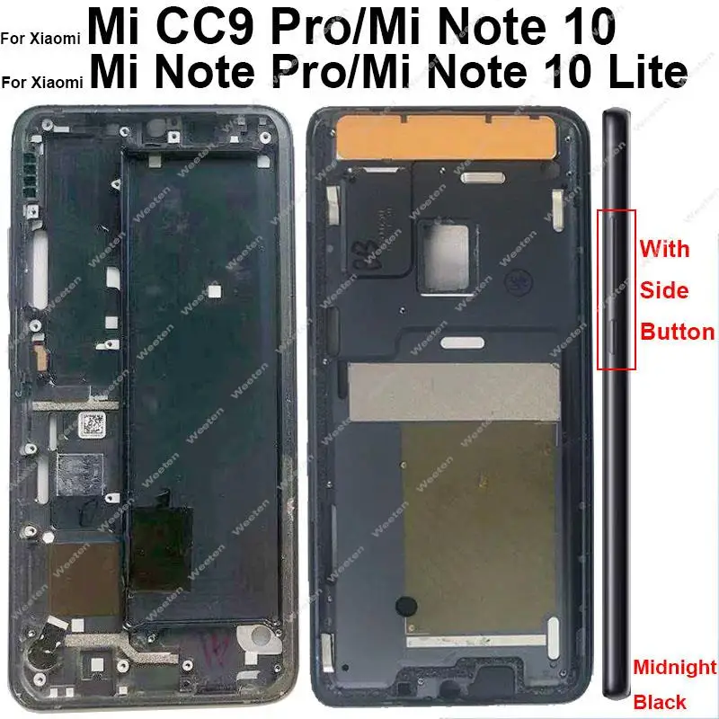 Carcaça do Frame Médio para Xiaomi mi Note 10 Note 10 Pro mi Note 10 Lite mi Cc9 Pro Placa de Moldura Médio - Image 2