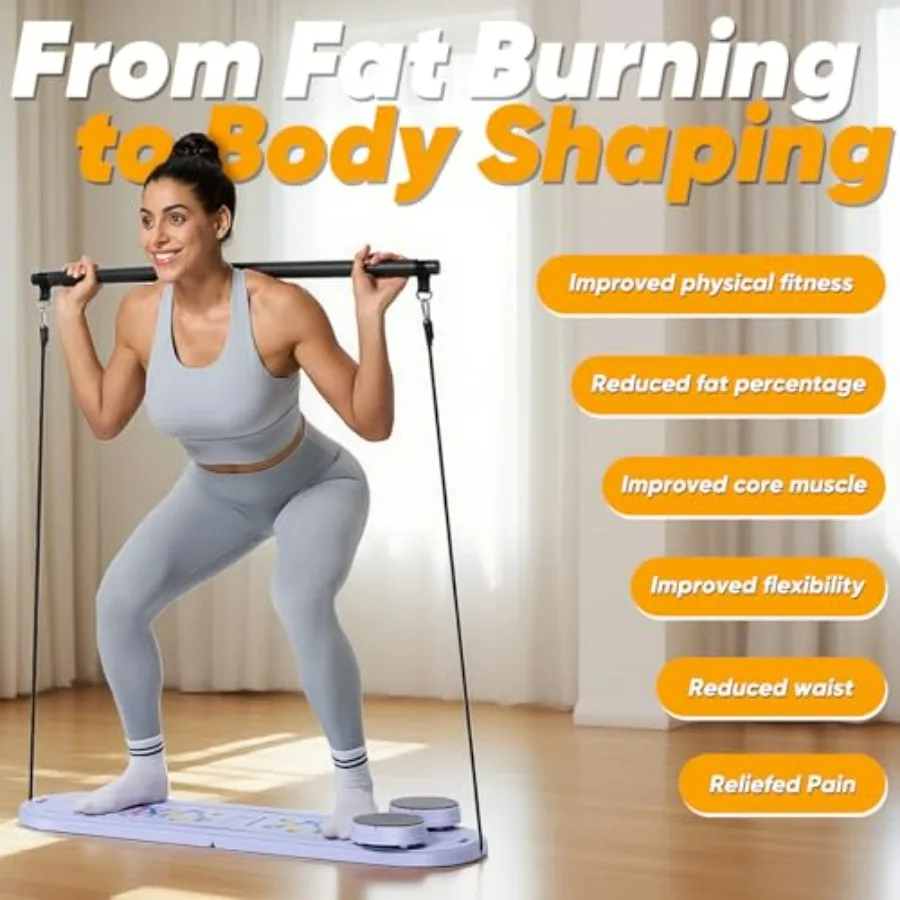 Portable Pilates Reformer Board 6