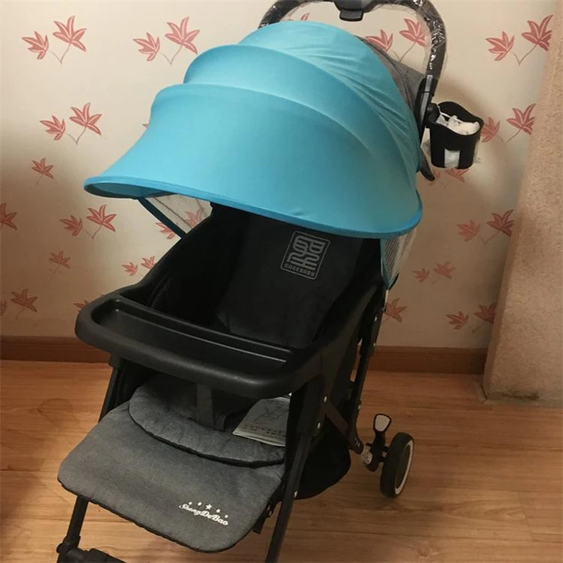 Baby Stroller Trolley Sun Shade UV Protection Full Cover Mosquito Net Stroller Accessories Outdoor Activities Sun Visor Awnings stroller accessories for baby boy	 Baby Strollers