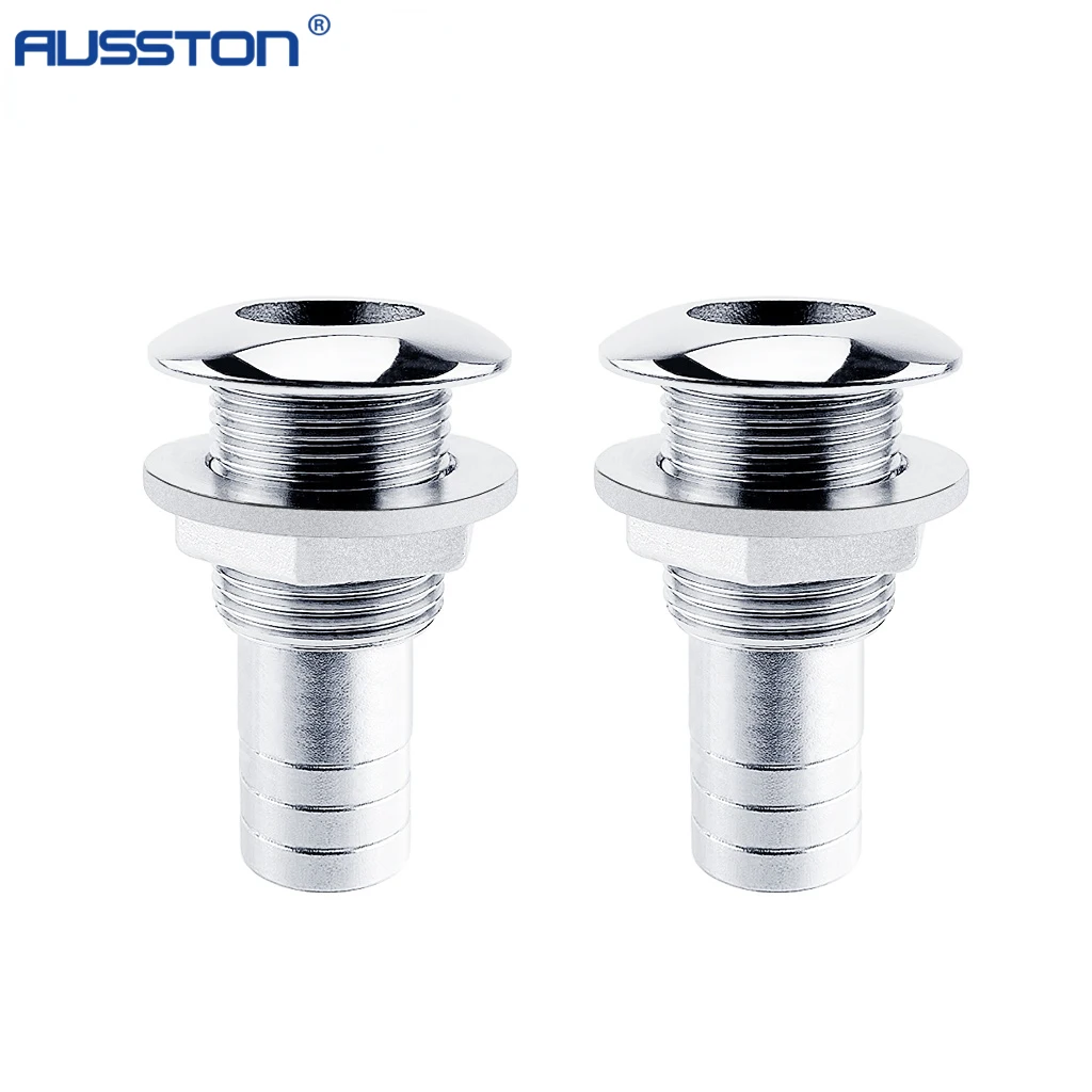 2Pcs Marine Hardware Stainless Steel 316 Thru Hull Plumbing Fitting Outlet Drain Joint For 3/4