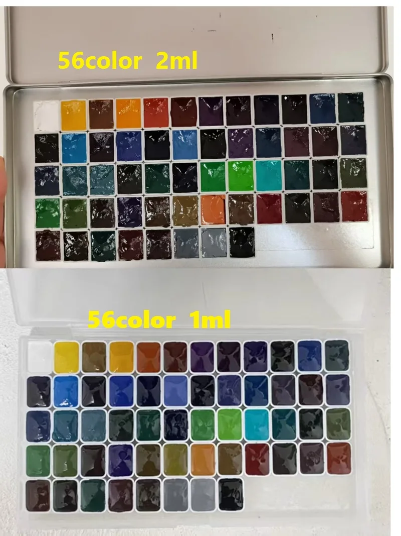 MISSION Gold Class watercolor 56color Tourmaline Two Tone Granulation Split Artist Professional acuarela 1ml 2ml