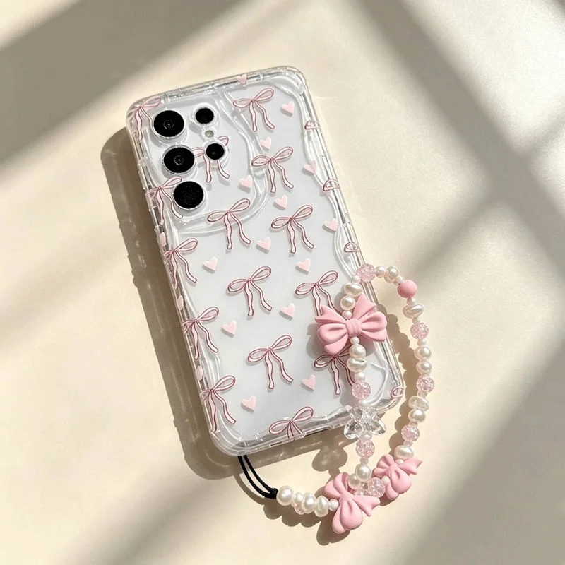 Adorable Bowknot Chain Phone Case Cover