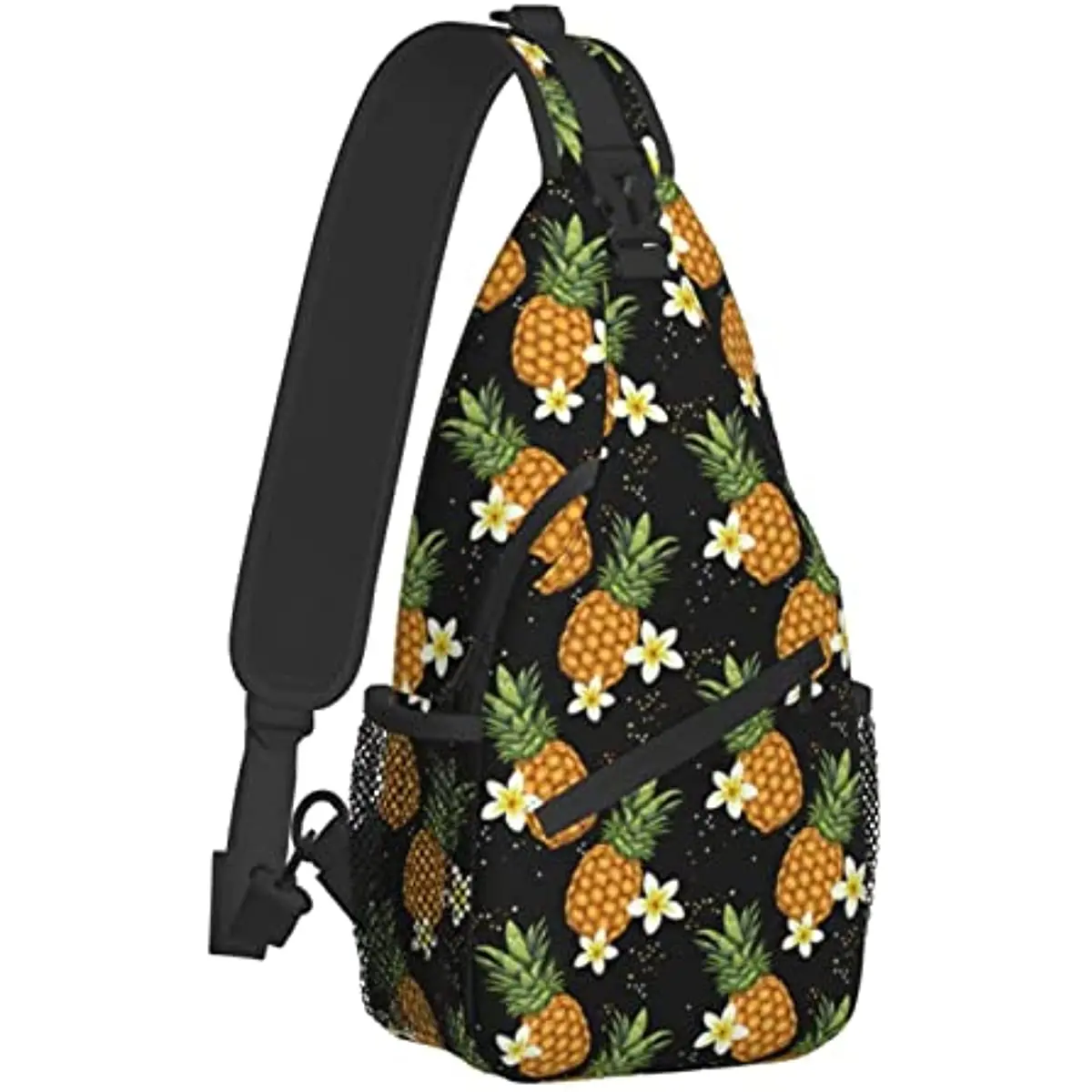 Hawaii Pineapple Sling Bag Hiking Travel Backpack Waterproof Adjustable Daypack Crossbody Shoulder Chest Bag for Women Men men leather sling bag purse waterproof crossbody chest bag sling backpack one shoulder bag