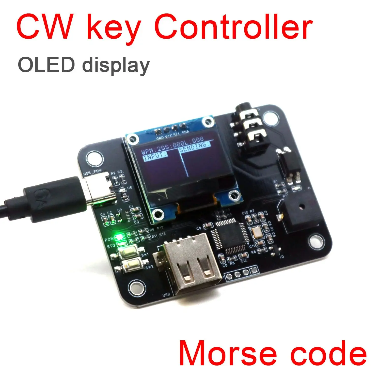 CW Electronic Key Controller CW Keyboard Morse Code Signal Sending Tool ...