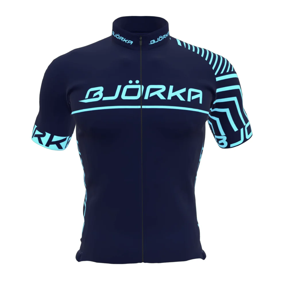 thumbnail image 1 of Bjorka - Maillot de ciclismo de verano para hombre, manga corta, secado rápido, transpirable, para ciclismo de montaña o de carretera, 1 of 5