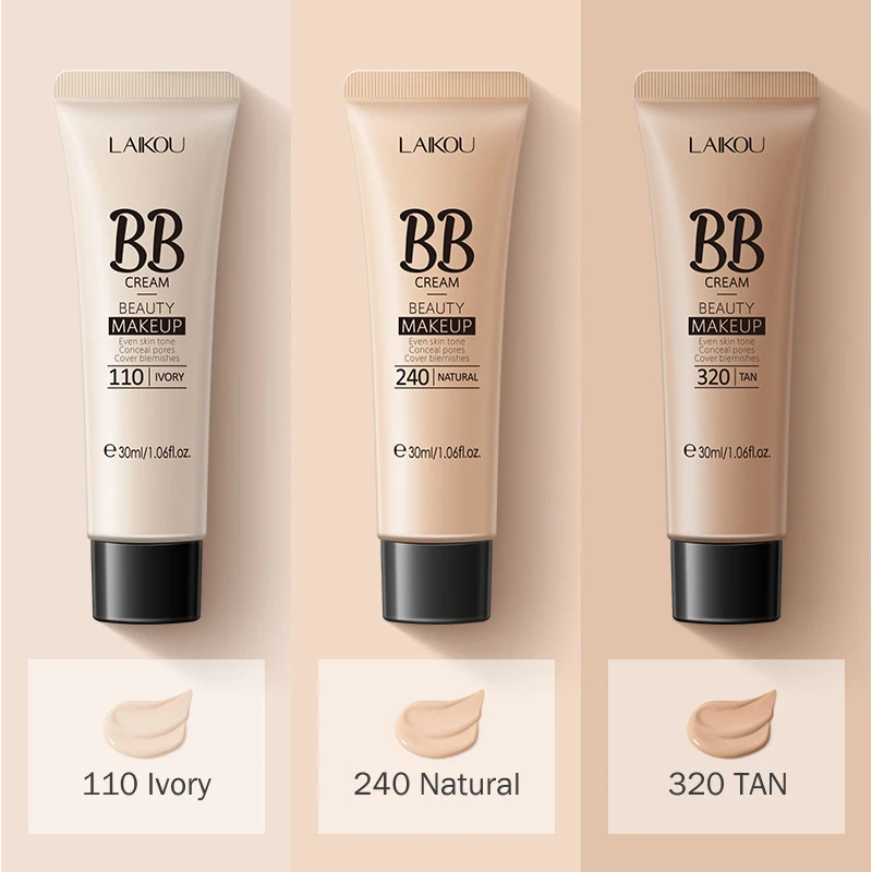 30ml Natural BB Cream Whitening Waterproof Lasting Moisturizing Foundation Full Cover Facial Blemishes Acne Concealer Cosmetic bb cream