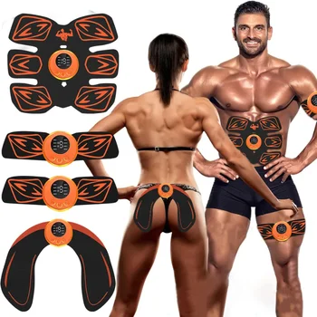 EMS 6 Pack Abs Stimulator, USB Charging Abdominal Muscle Trainer, Electric Waist Toning Belt for Men and Women