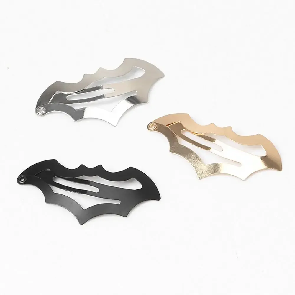 10/20Pcs Bat Shape Halloween Bat Hair Clips Halloween Theme Masquerade Furry Bat Hair Clips Metal Fun Hair Clips