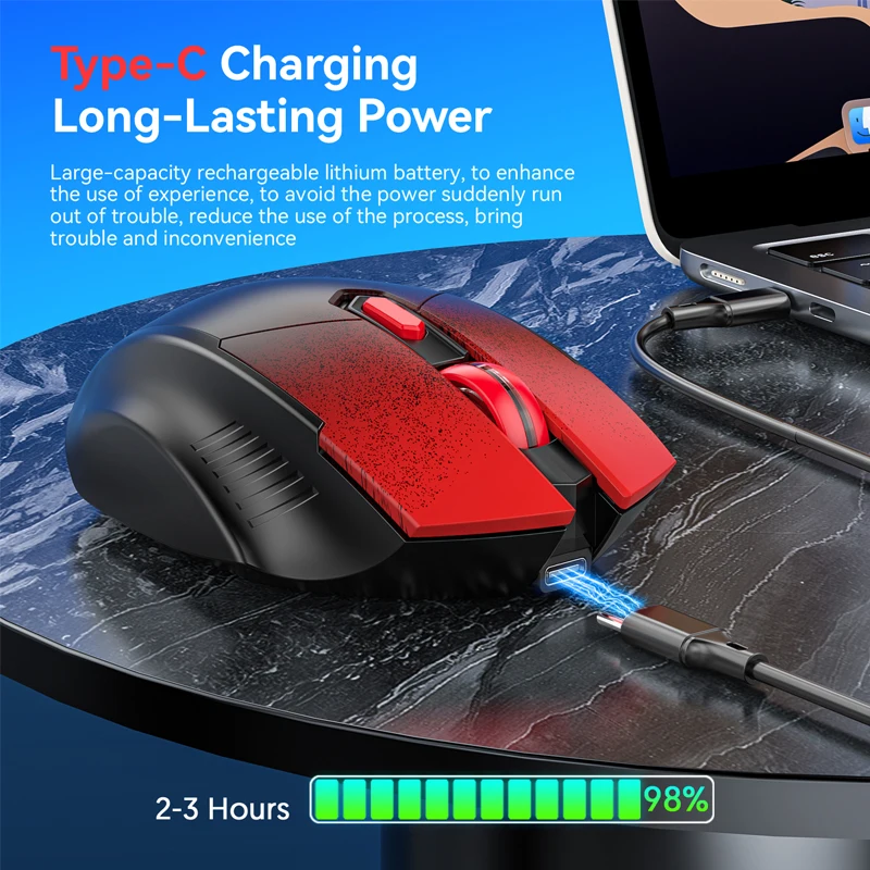 Warvank M100 Silent Wireless Mouse Plug and Play Ergonomic Bluetooth Office Mouse Gaming Laptop Desktop Universal wireless mouse gaming mouse wireless gaming mouse ergonomic mouse wireless optical mouse