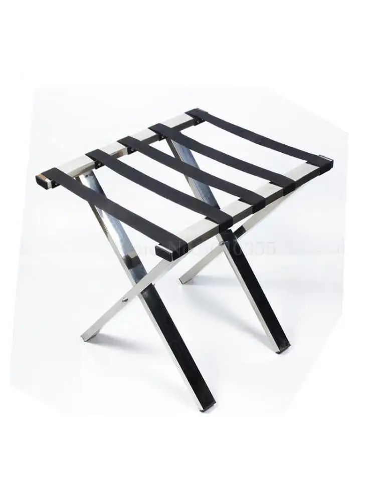 Thick stainless steel luggage rack hotel folding shelf hotel room supplies home
