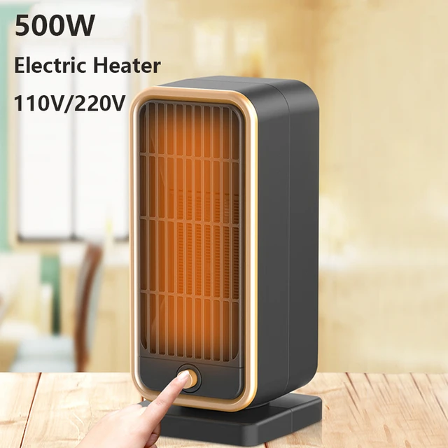 Safety Energy-saving Heater Mini Portable Room Office Desktop Electric Fan  Heater Air Warmer Black