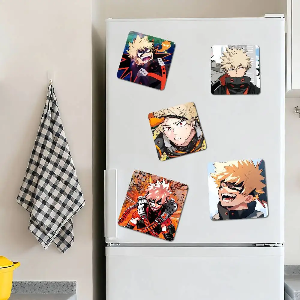 Katsuki Bakugou Anime Acrylic Fridge Magnet Set - Creative Decorative Stickers