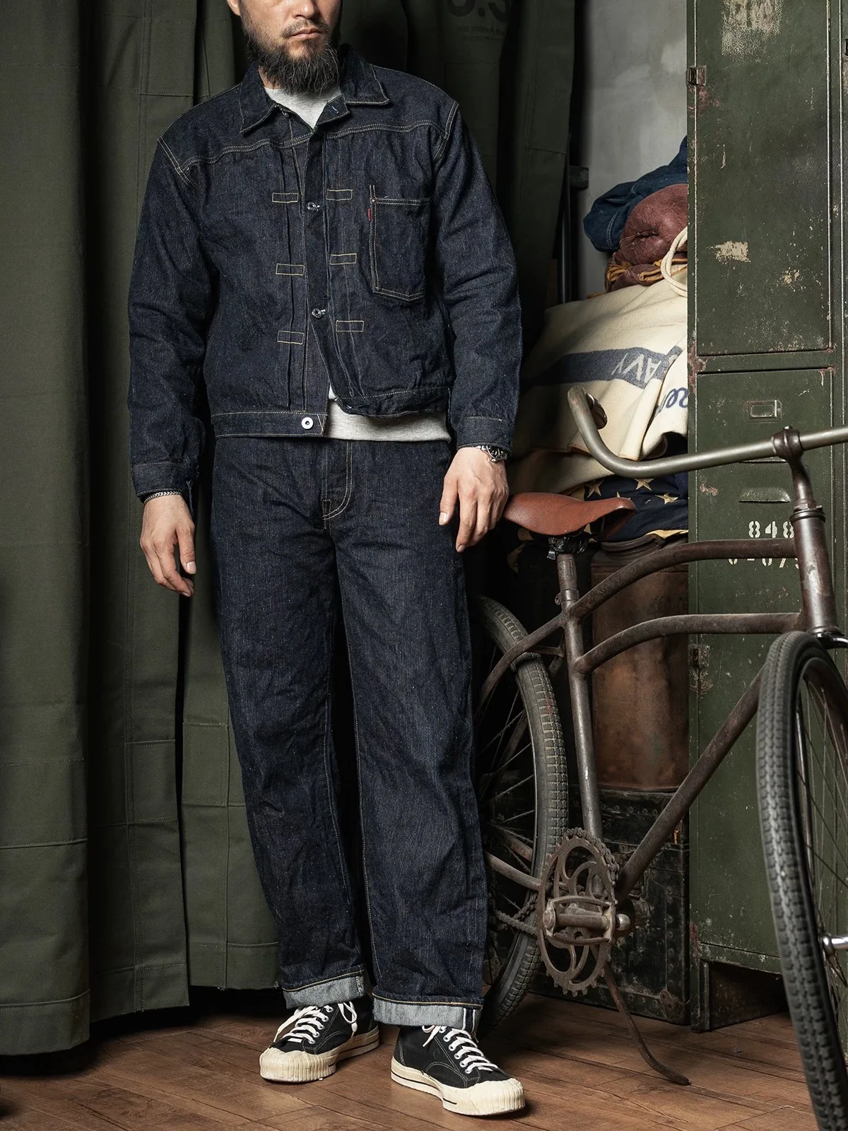 Rugged Bronson S801XX Slub Raw Selvage Denim Jeans 1943 Vintage Waist Overalls Rigid 6
