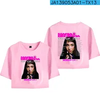 2024 Maria Becerra 2024 World Tour New Summer Short Sleeved Navel Exposed T Shirt Breathable And.jpg