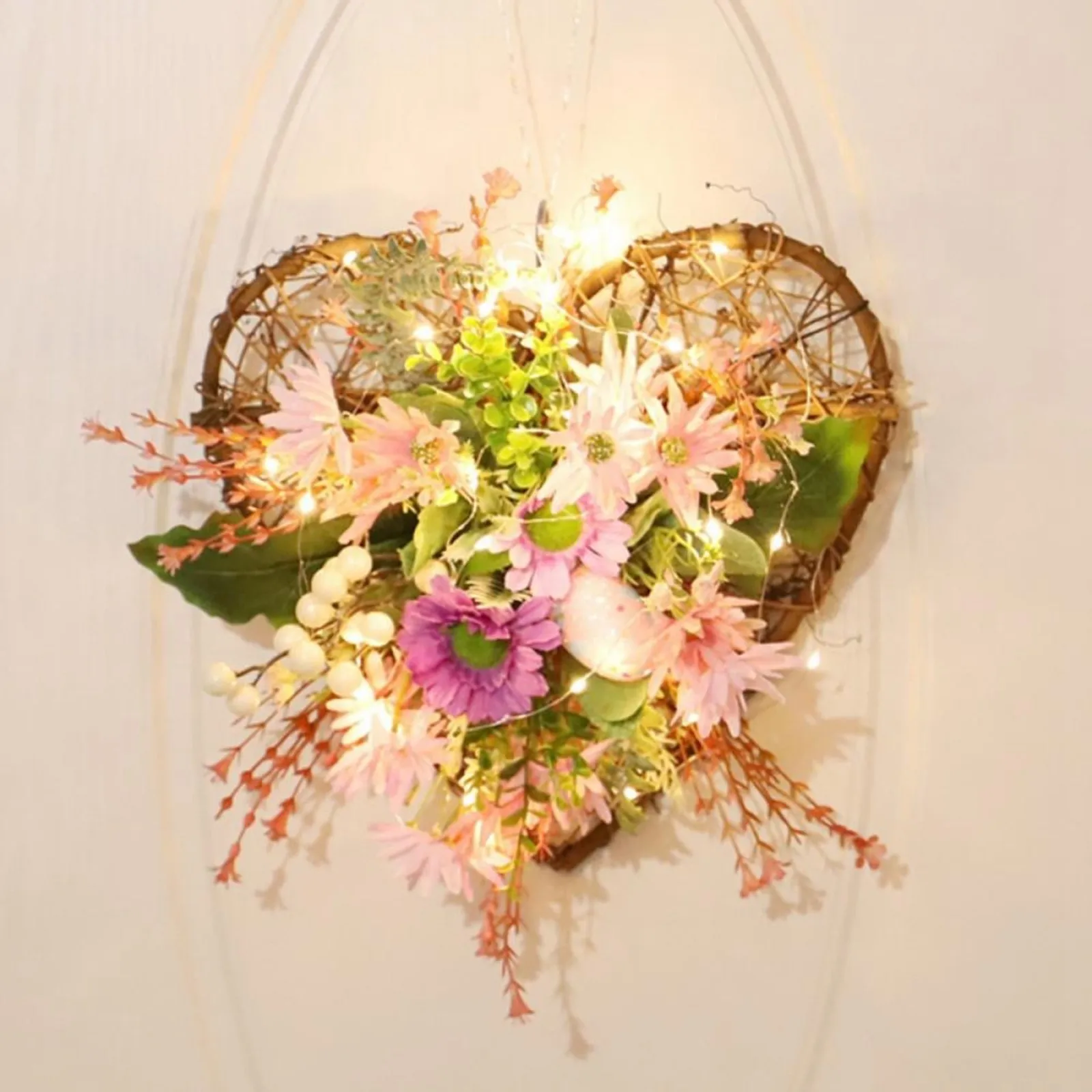 

Outdoor Front Door Welcome To The Front Door Flower Wreath Hanger DecoraçãO Easter Egg Wreath Wianek Na Drzwi WejśCiow Decor