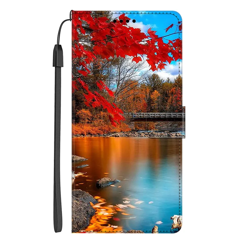 Luxury Leather Magnetic Wallet Phone Cover with Card Slot and Flip Design