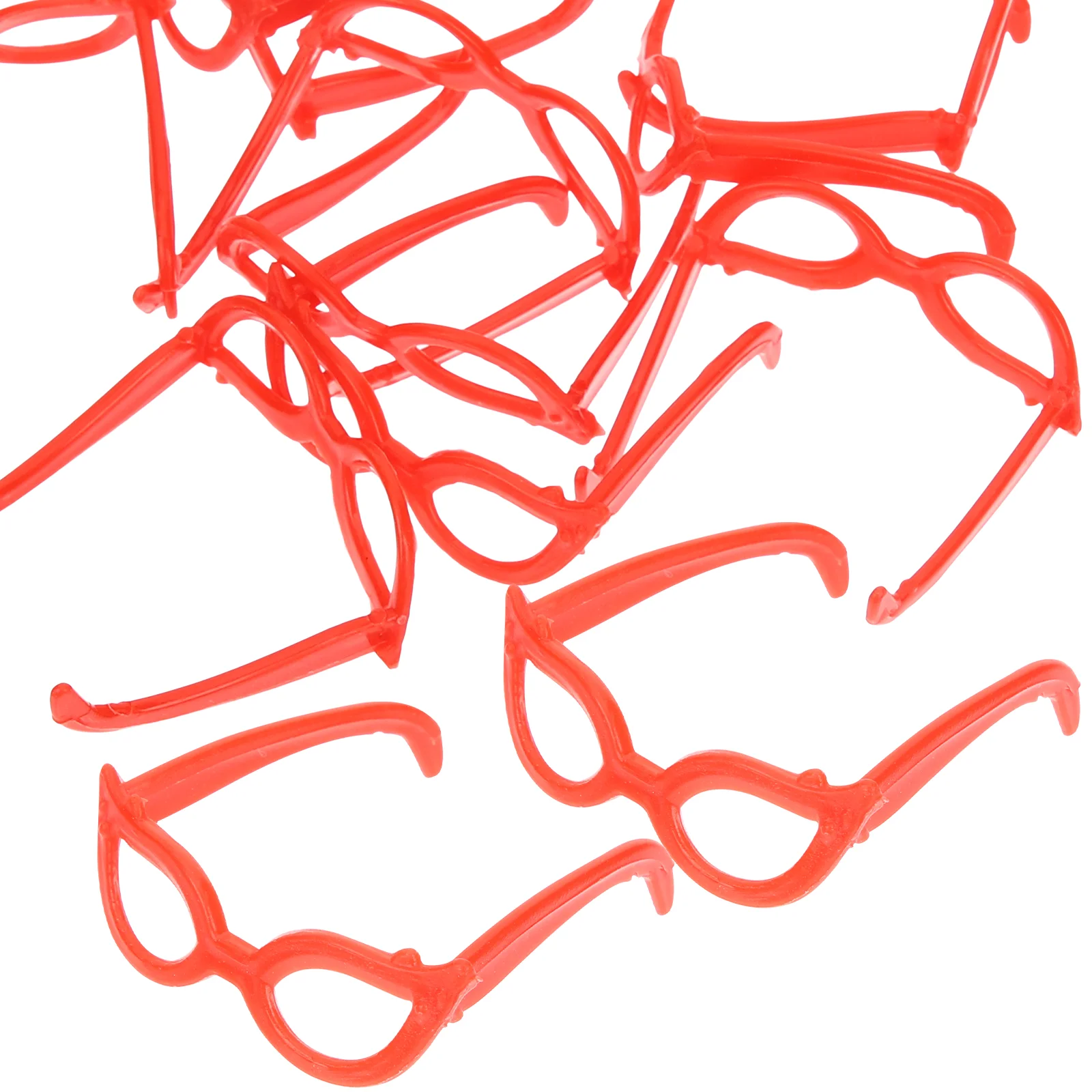 

100 Pcs Glasses Mini Reading Eyeglasses for Crafts Miniatures Dog Small Dogs 1/6 Scale Black Frame