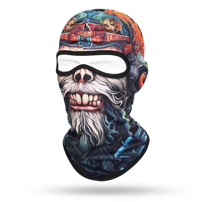 Quick-dry Motorcycle Balaclava Beard Old Men Full Face Cap Biker Skull Masks Motorbike Helmet Hat Cycling Neck Face Protection - Image 9