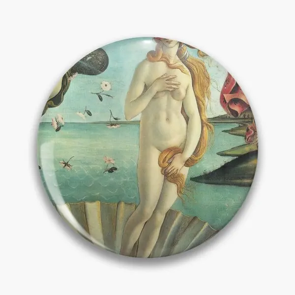 

Venere Di Botticelli With Sunglasses Soft Button Pin Jewelry Cartoon Metal Decor Lover Gift Lapel Pin Collar Brooch Women Cute