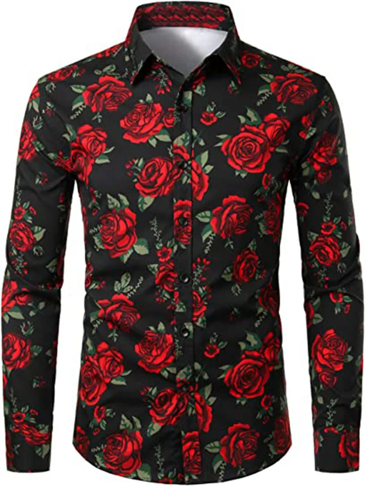 Camicia Da Uomo A Maniche Lunghe Vintage Con Colletto Abbottonato E Motivo Patchwork Etnico – Morbida, Elasticizzata, Per Ogni Occasione