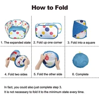 Children's Pool Balls Portable Foldable Play Tent Cartoon Ball Pit Ocean Balls Pool In/Outdoor Sports Educational Toy For Kids 2