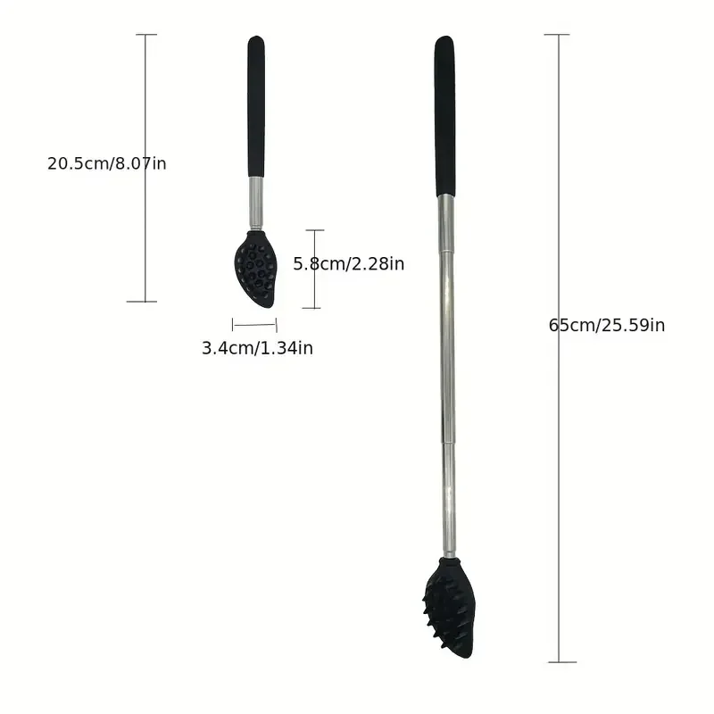 Back Scratchers Body Scrubber Retractable Back Scraper Soft Silicone