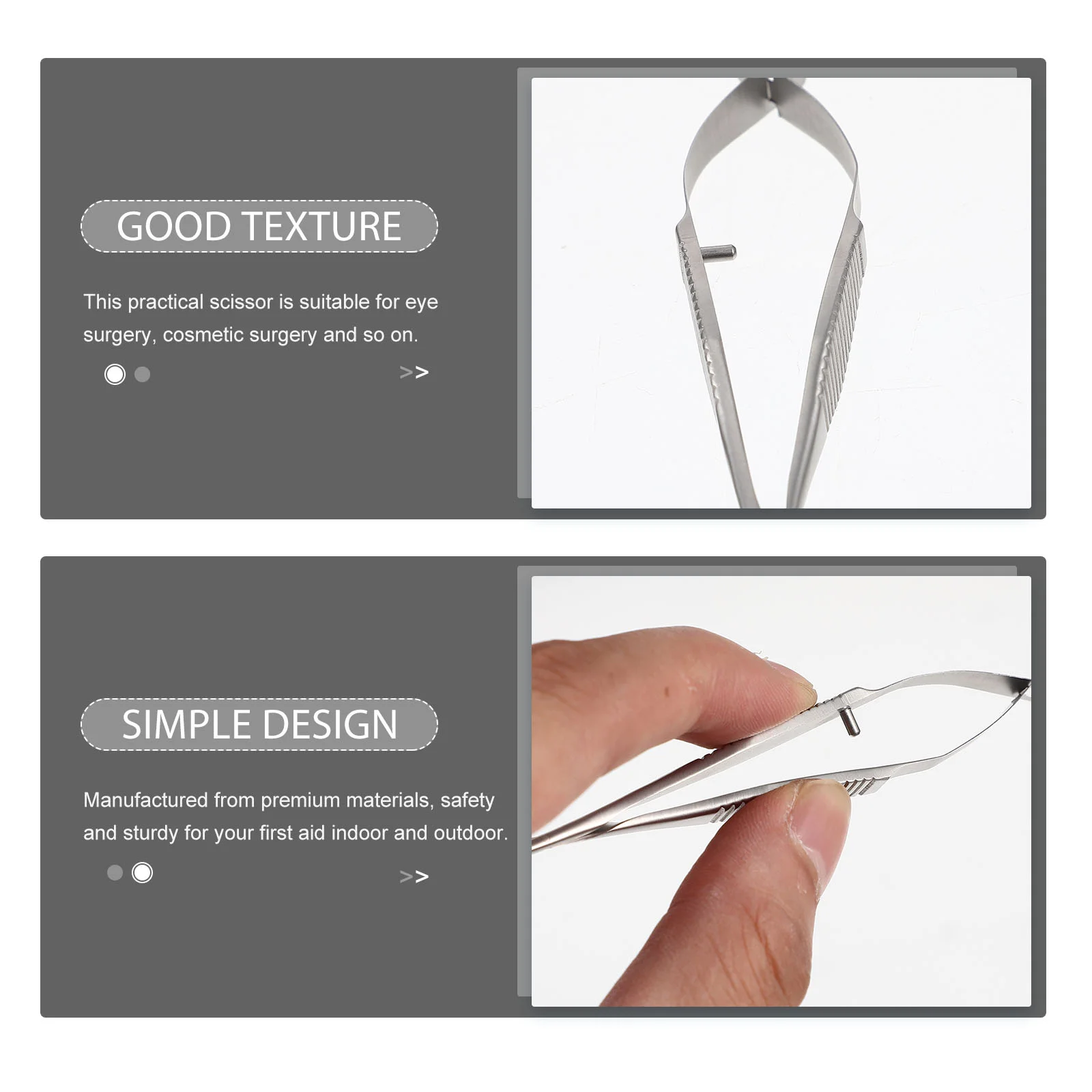 10Pcs Scissors Premium Stainless Steel Titanium Alloy Medical Grade Hospital Supply Ergonomic Handle Small for Eye 6