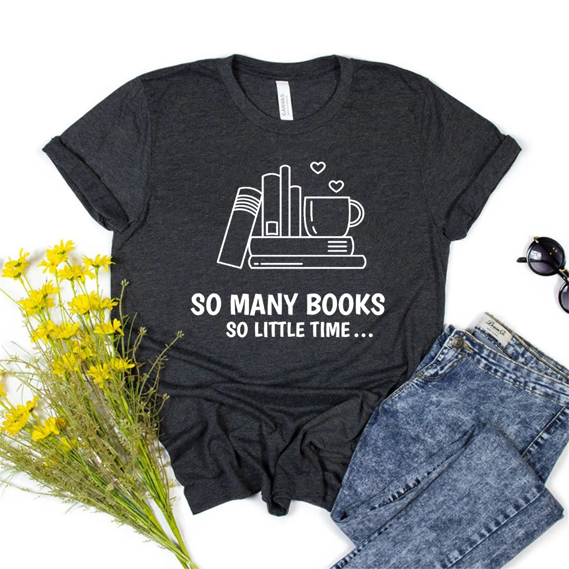 Many Books T-Shirt Book Lover T Shirt Librarian Shirt Reading