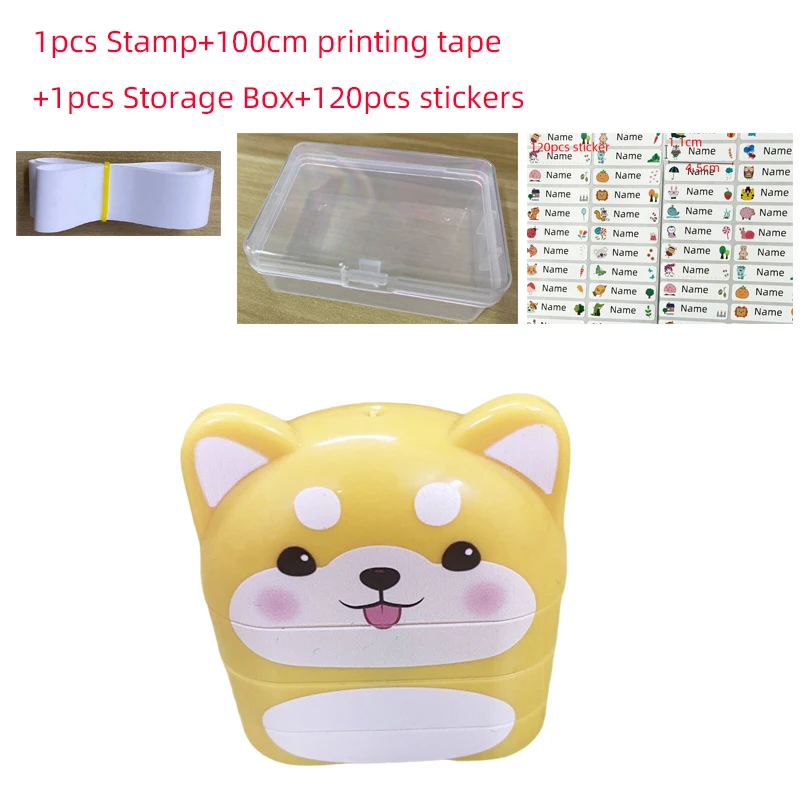 2 In 1 Black/Red Ink Baby Name Stamp Custom-made DIY Gift for Children Seal Student Clothes Chapter Not Easy to Fade Toy
