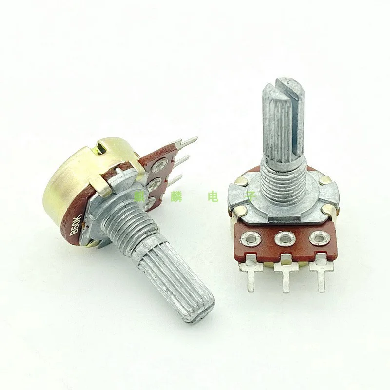 

2PCS 16 Type B50K Single Speaker Amplifier Audio Treble And Bass Volume Potentiometer 3-Pin Flower Shaft 20mm