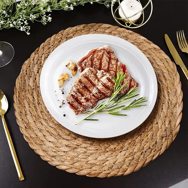 Handwoven Rattan Placemats Set 4