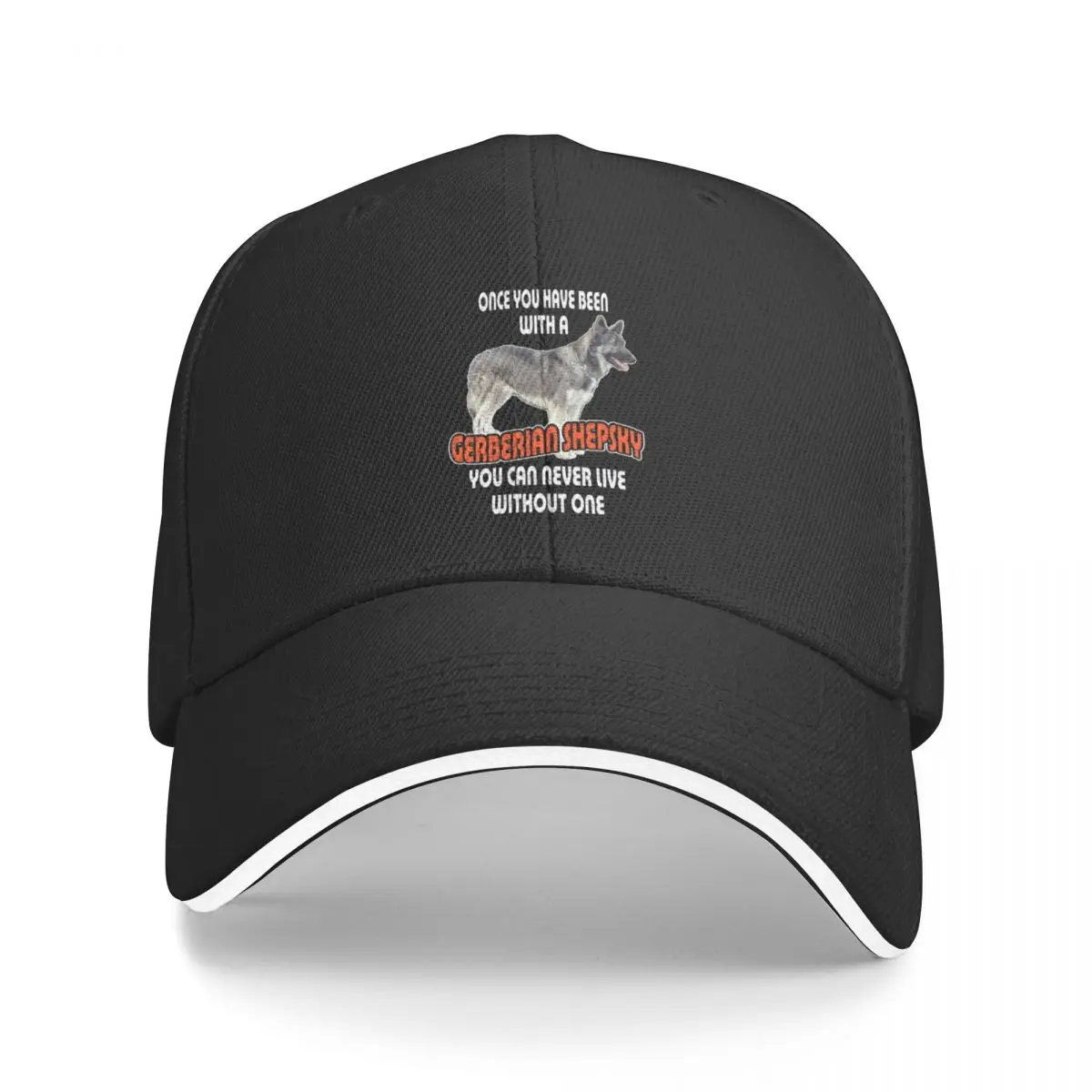 

Gerberian Shepsky German Shepherd Siberian Husky Dog T-Shirt Baseball Cap Golf Hat Man Thermal Visor Caps Male Women's