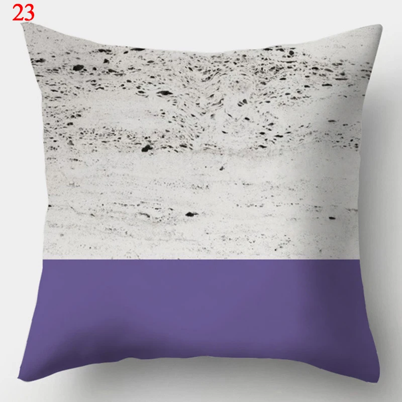 45x45cm Purple Geometric Print Pillow Covers Decorative Square Cushion Cover Polyester Throw Pillow Case for Home Sofa Decor 