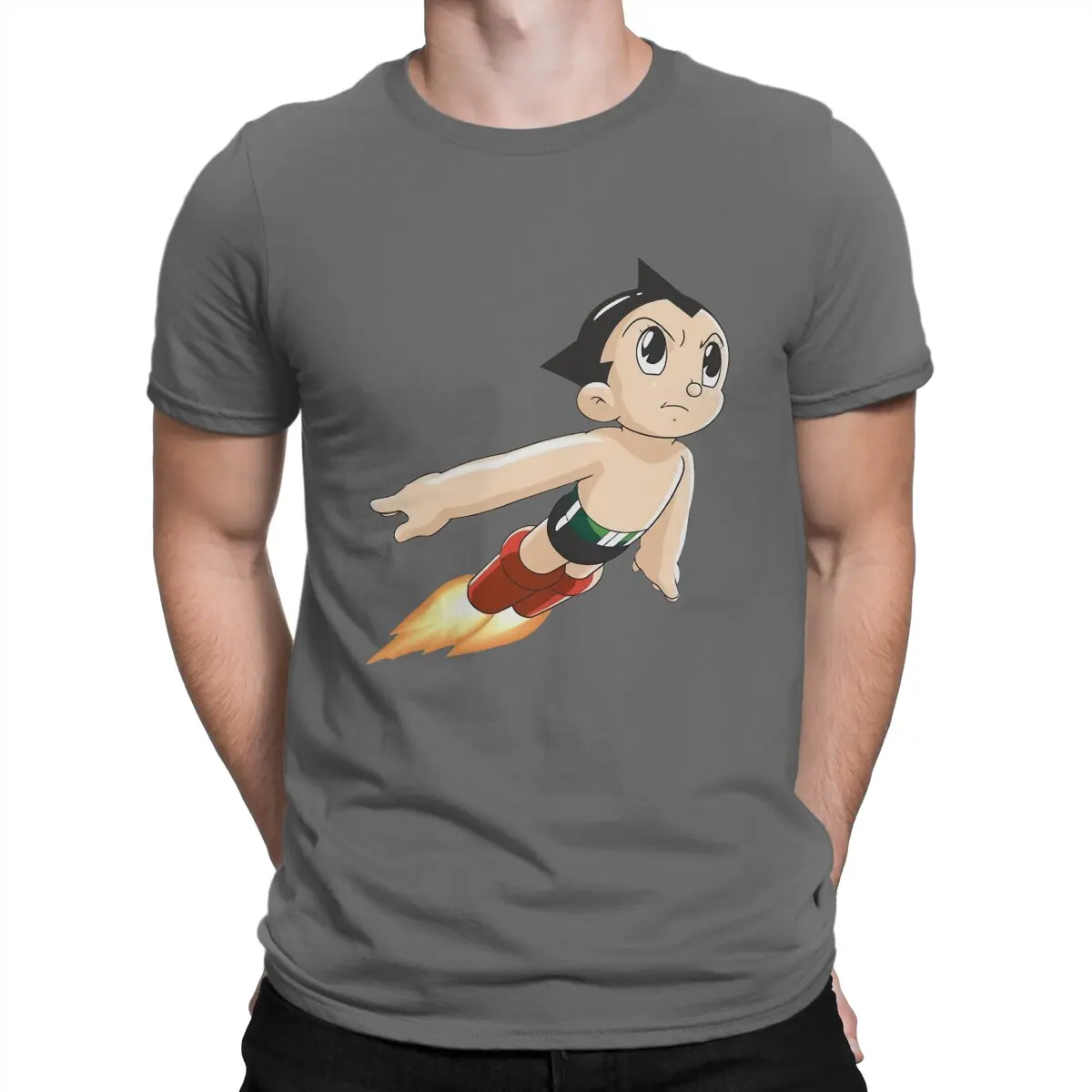 Evintage Astro Boy Mighty Atom 3D Hologram Tezuka Productions T-shirt Tee  Shirt Unique Streetwear