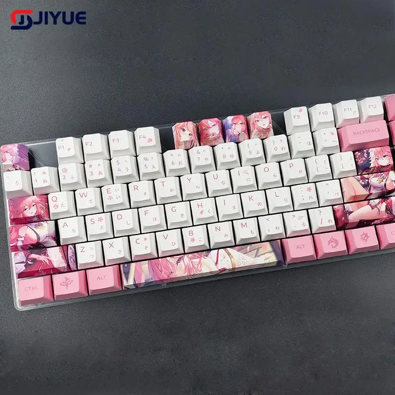 Anime Character Design Custom Keycaps 12 Chaves Dye-subbed Keycap Space Bar Chaves 6.25u Cherry Perfil Keycaps para Teclado Mecânico Diy