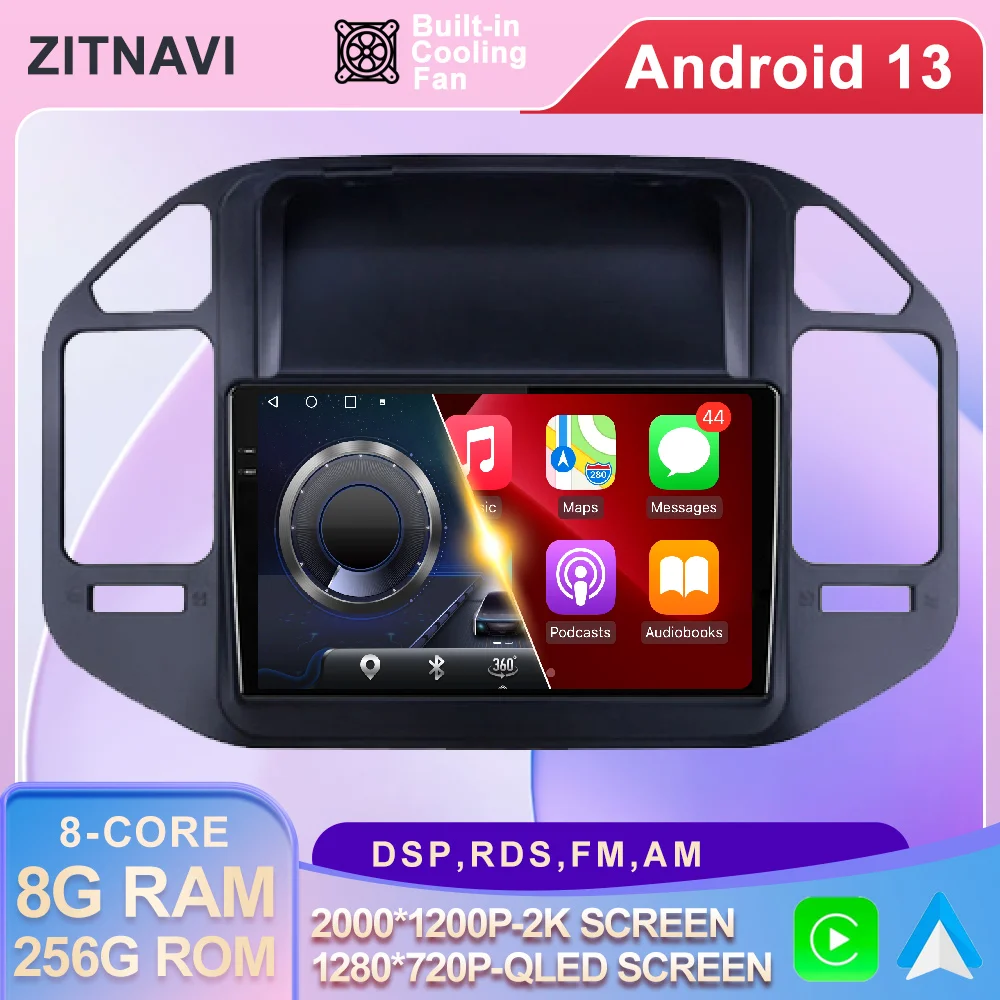 

Android 13 For Mitsubishi Pajero 3 V73 V68 Black 1999 - 2006 Car Radio No 2din BT ADAS Video Multimedia WIFI Navigation GPS DSP