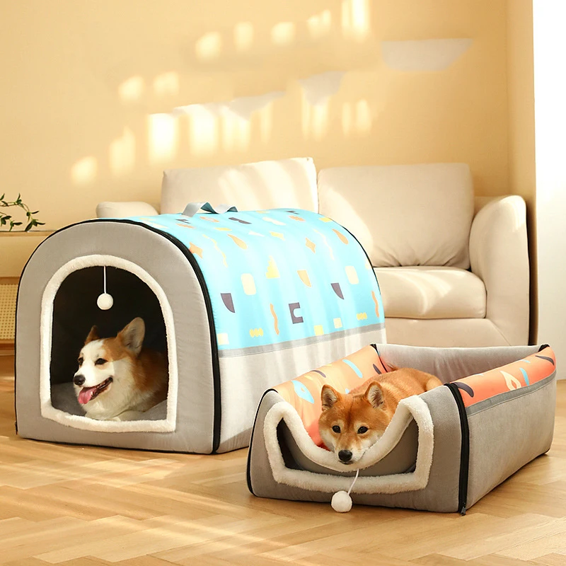

Indoor Dog House Durable and Waterproof Warm Small Dog House Removable and Washable Dog House Cat Bed Pet Supplies