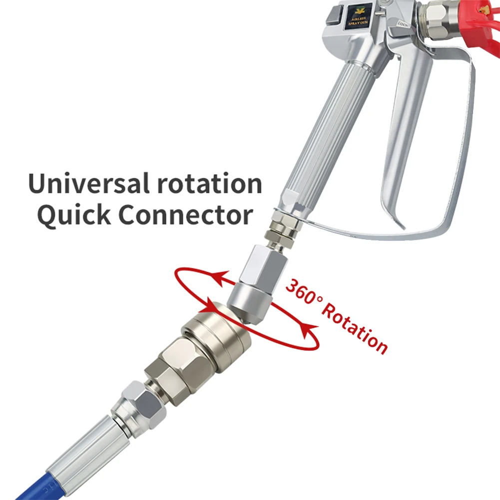 Airless Straight Hose Swivel Connector Universal 360 Quick Joint Fittings Air Hose Quick Coupler Airless Paint Spray