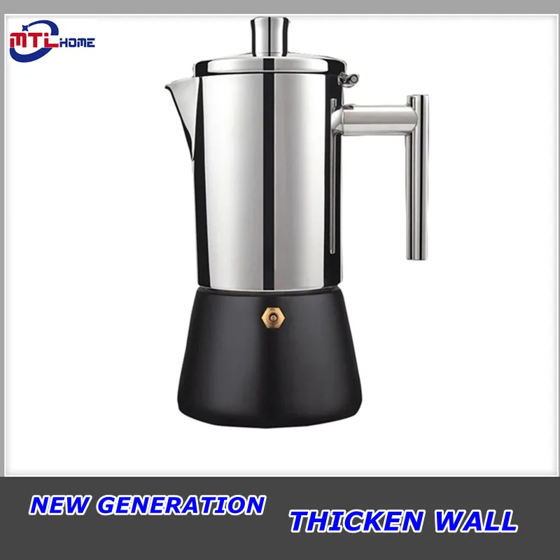 Geyser Coffee Maker Induction Cooker 300ml 304 Stainless Steel Espresso