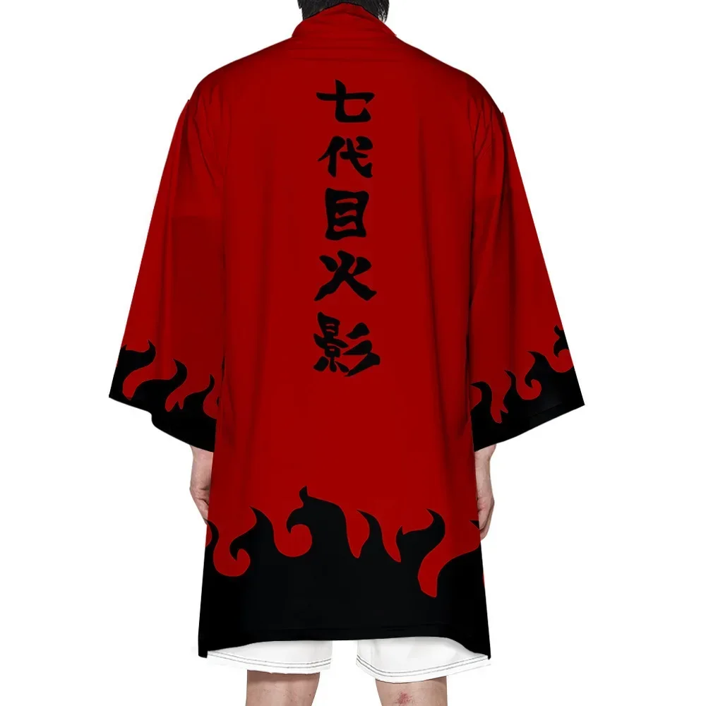 

New Anime Naruto Long Cloak Kimono Medium and Long-sleeved Printed Men's and Women's Kimono Jacket