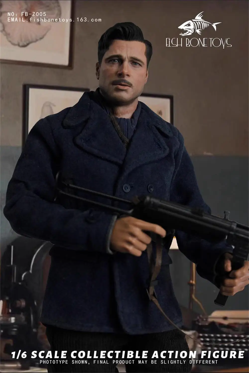 No HOT TOYS 1/6 Brad Pitt Fury Soldier WW2 US Set Complet