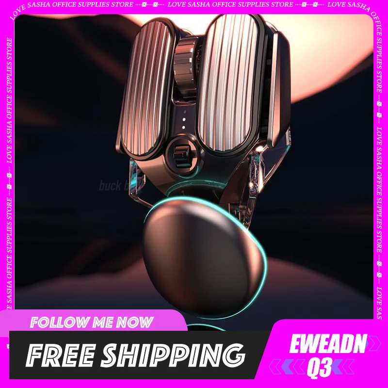 

EWEADN Q3 Wireless Mouse 2.4ghz Rechargeable Silent Click RGB Metal Science Fiction Style Gaming Mouse Computer Office Laptop Pc