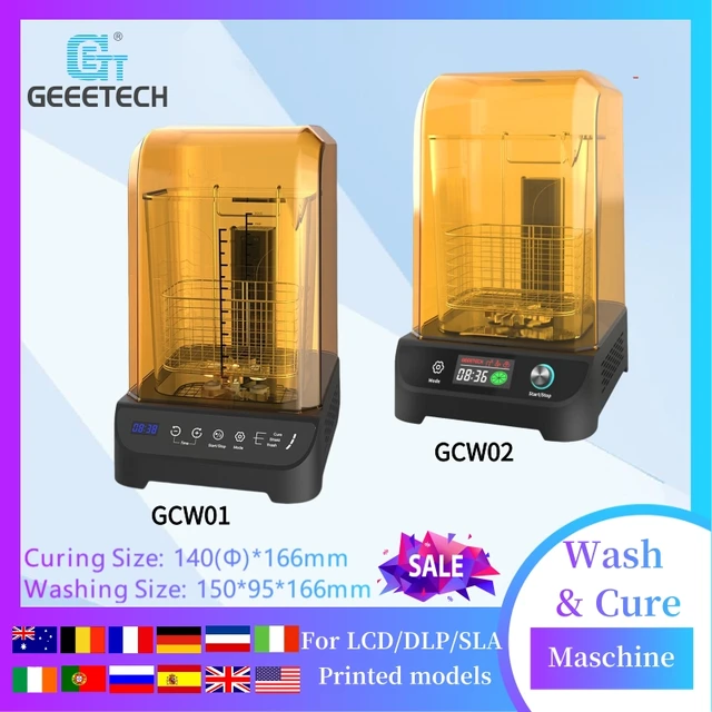 GIANTARM GIANTARM-0640 Geeetech 2 In 1 Washing And Curing Machine, Wash And  Cure Station With Rotary Box Bucket For Lcddlpsla Resin 3D Printer Models