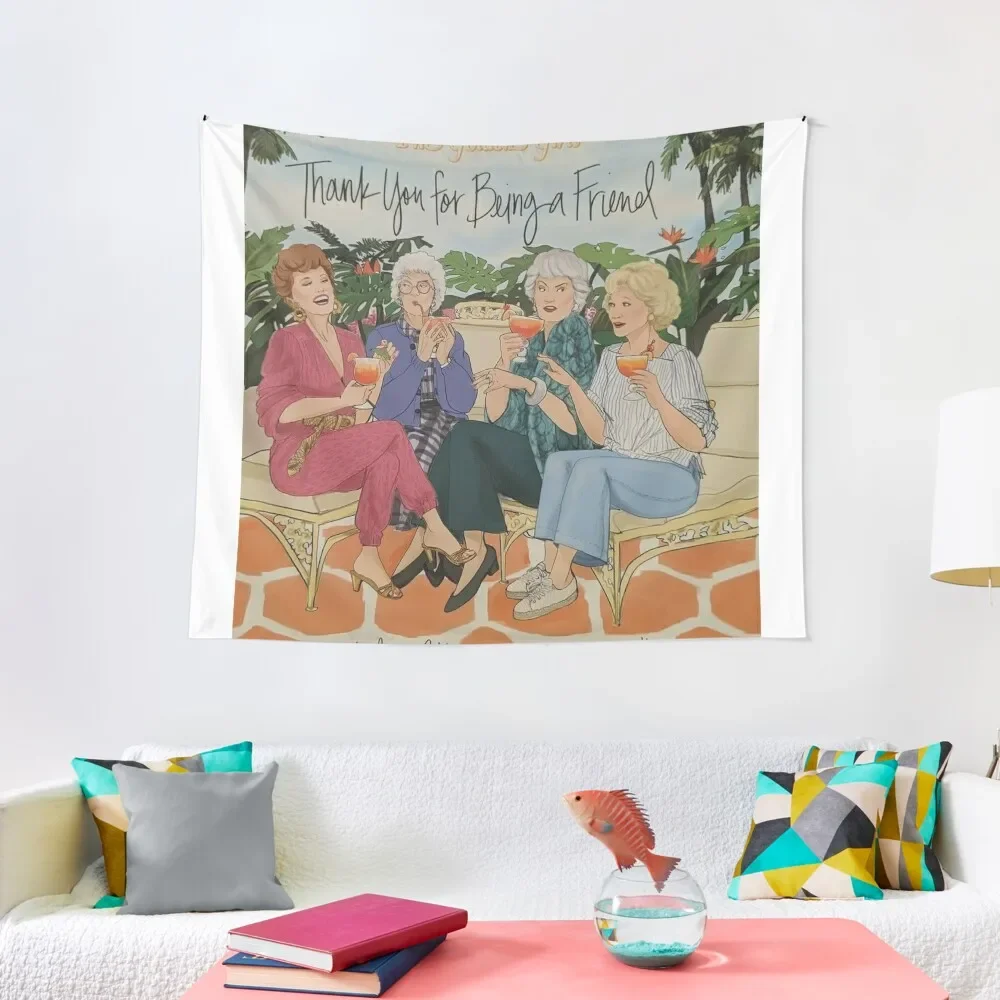 

Thank You For Being a Friends Golden Girls Tapestry Room Decorator Decorative Wall Mural Room Decor Tapestry
