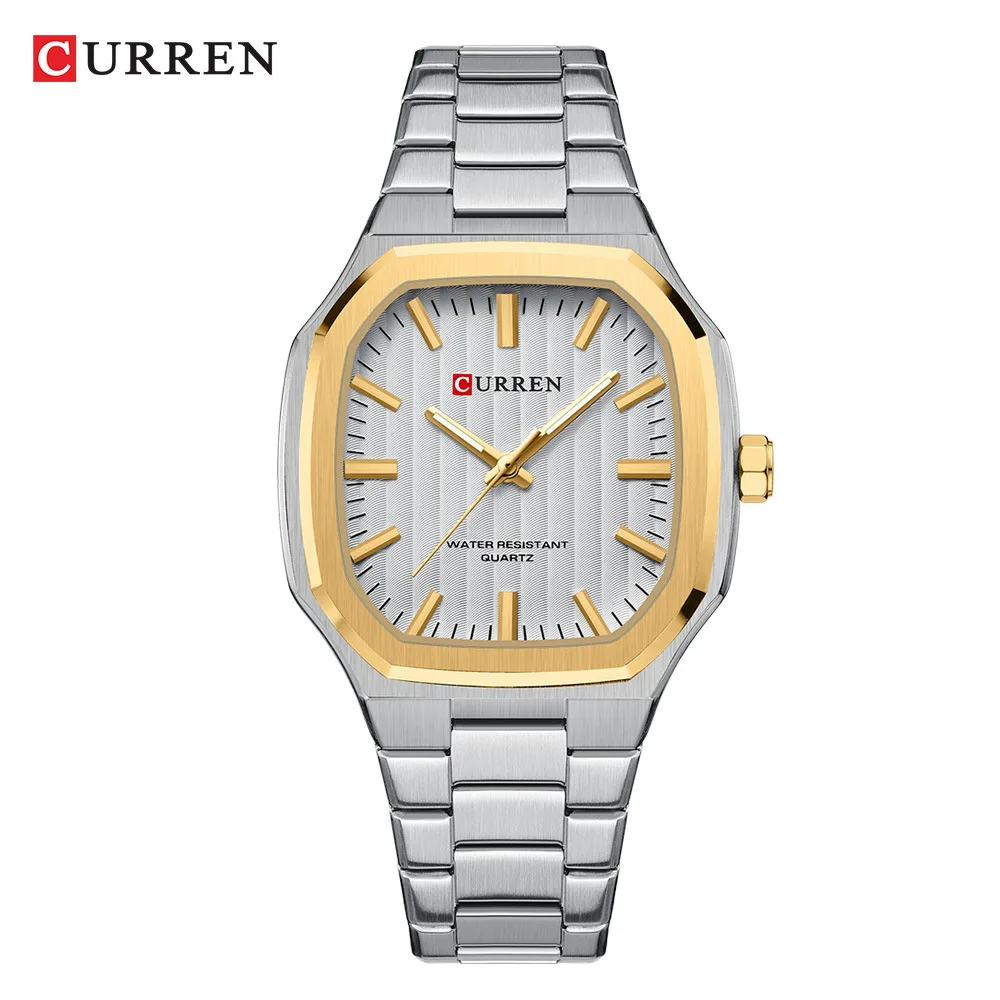 Curren *出品 CURREN Men's Quartz Chronograph Watch with Luminous Hands,Auto