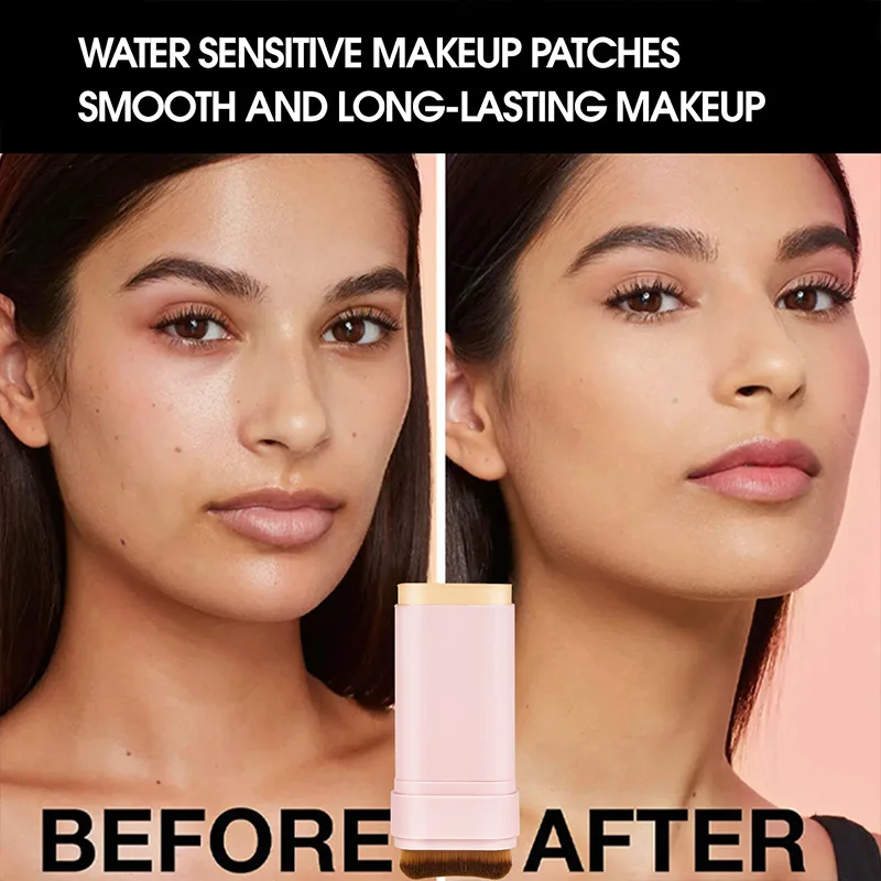 TVLV Concealing Foundation Stick 5 Shades Built-In Brush Cream Finish Lightweight Waterproof Formula sponge head concealer waterproof concealer makeup concealer face concealer concealer foundation cream