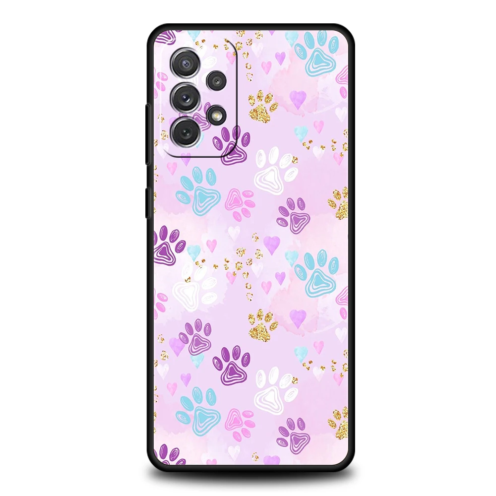 Cute Dog Paw Print Soft Shell Phone Case